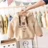 Special offer on 2022 autumn and winter new children's clothing, fleece hoodies, cartoon boys' and girls' hooded long-sleeved tops at street stalls for export details Picture